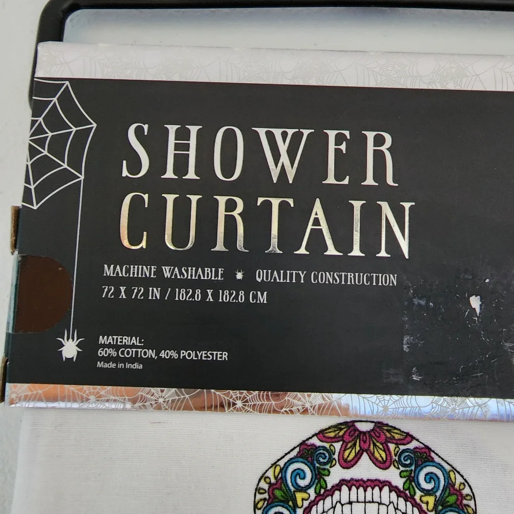 Shower Curtain colorful Skull 💀
